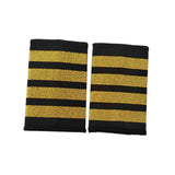 Maxbell 4xAirline Epaulets Traditional with Gold Stripes Officer Shoulder Boards four bars