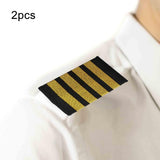 Maxbell 6xAirline Epaulets Traditional with Gold Stripes Officer Shoulder Boards four bars