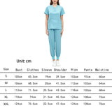 Maxbell Maxbell Women Uniform Scrub Set Durable Top and Pants for SPA Healthcare Pet Groomer XXL Light Blue