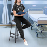 Maxbell Maxbell Women Uniform Scrub Set Durable Top and Pants for SPA Healthcare Pet Groomer S Black