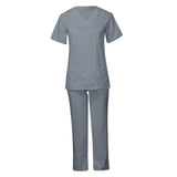 Maxbell 2xWomen Scrubs Set Stretch Comfortable Nursing Work suits Scrubs Top and Pants M