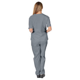 Maxbell 2xWomen Scrubs Set Stretch Comfortable Nursing Work suits Scrubs Top and Pants M