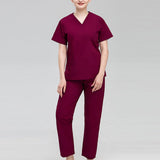 Maxbell Nursing Scrubs Nurses Day Gift Working Uniform Scrub Set for Massaging Nurse S Red