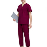 Maxbell Nursing Scrubs Nurses Day Gift Working Uniform Scrub Set for Massaging Nurse L Red