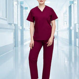 Maxbell Nursing Scrubs Nurses Day Gift Working Uniform Scrub Set for Massaging Nurse L Red