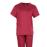 Maxbell Nursing Scrubs Nurses Day Gift Working Uniform Scrub Set for Massaging Nurse XL Red