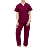 Maxbell Nursing Scrubs Nurses Day Gift Working Uniform Scrub Set for Massaging Nurse XL Red