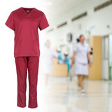 Maxbell Nursing Scrubs Nurses Day Gift Working Uniform Scrub Set for Massaging Nurse XXL Red