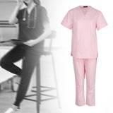 Maxbell Nursing Scrubs Nurses Day Gift Working Uniform Scrub Set for Massaging Nurse L Pink