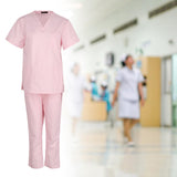 Maxbell Nursing Scrubs Nurses Day Gift Working Uniform Scrub Set for Massaging Nurse XL Pink