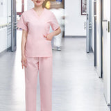 Maxbell Nursing Scrubs Nurses Day Gift Working Uniform Scrub Set for Massaging Nurse XXL Pink