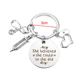 Maxbell 5xNurse Keychain Celebration Handbag Bag Decoration Birthday Nursing Key Chain