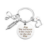 Maxbell 4xNurse Keychain Celebration Handbag Bag Decoration Birthday Nursing Key Chain