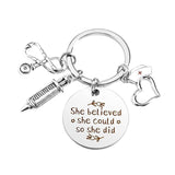 Maxbell 5xNurse Keychain Celebration Handbag Bag Decoration Birthday Nursing Key Chain