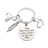 Maxbell 2xNurse Keychain Celebration Handbag Bag Decoration Birthday Nursing Key Chain