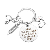 Maxbell 6xNurse Keychain Celebration Handbag Bag Decoration Birthday Nursing Key Chain