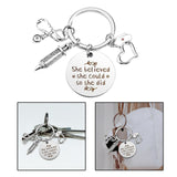 Maxbell 6xNurse Keychain Celebration Handbag Bag Decoration Birthday Nursing Key Chain