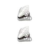 Maxbell 6x2 Pieces Metal Shoes Pointed Protector Supplies Elegant Women Shoes Tips Cap Silver