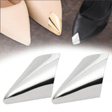 Maxbell 4x2 Pieces Shoes Pointed Protector Steel for Boots High Heels Shoes Protection Silver