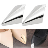 Maxbell 3x2 Pieces Shoes Pointed Protector Steel for Boots High Heels Shoes Protection Silver