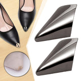 Maxbell 2x2 Pieces Shoes Pointed Protector Steel for Boots High Heels Shoes Protection Black