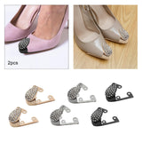 Maxbell 2x Shoes Pointed Protector Women Decoration for Shoes Protection Accessories Gold