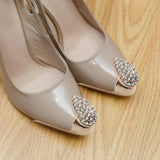 Maxbell 2x Shoes Pointed Protector Women Decoration for Shoes Protection Accessories Gold