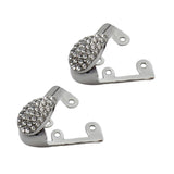Maxbell 2x Shoes Pointed Protector Women Decoration for Shoes Protection Accessories Silver