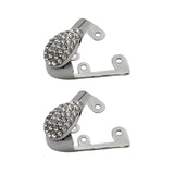 Maxbell 2x Shoes Pointed Protector Women Decoration for Shoes Protection Accessories Silver