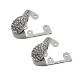 Maxbell 2x Shoes Pointed Protector Women Decoration for Shoes Protection Accessories Silver