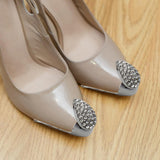 Maxbell 2x Shoes Pointed Protector Women Decoration for Shoes Protection Accessories Silver