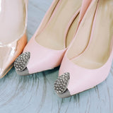 Maxbell 2x Shoes Pointed Protector Women Decoration for Shoes Protection Accessories Silver