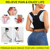 Maxbell Maxbell Posture Corrector Adjustable Breathable Lightweight Back Brace for Neck Back Black M L