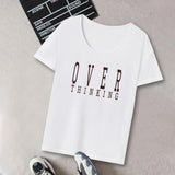 Maxbell Women's T Shirt Streetwear Tee Shirt for Street Office Walking M