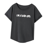 Maxbell T Shirt for Women Female Trendy Souvenir Basic Tee for Commuting XL