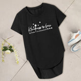 Maxbell T Shirt for Women Clothes Simple Crewneck Tee for Work Traveling Backpacking M