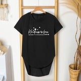 Maxbell T Shirt for Women Clothes Simple Crewneck Tee for Work Traveling Backpacking L