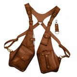 Maxbell 2xHidden Underarm Shoulder Bag Wallet Pocket for Shopping Party Outdoor Sports Khaki