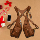 Maxbell 2xHidden Underarm Shoulder Bag Wallet Pocket for Shopping Party Outdoor Sports Khaki