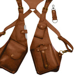 Maxbell 2xHidden Underarm Shoulder Bag Wallet Pocket for Shopping Party Outdoor Sports Khaki