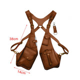 Maxbell 2xHidden Underarm Shoulder Bag Wallet Pocket for Shopping Party Outdoor Sports Khaki