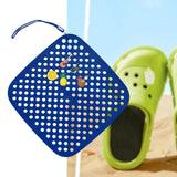 Maxbell Shoe Charm Holder for Travel Practical Shoe Charm Organizer Storage Roll Bag Navy