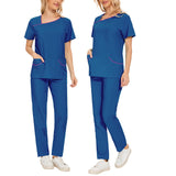 Maxbell Maxbell Women Uniform Scrub Set Nurses Day Gift Nursing Workwear for Massaging Nurse Sapphire XXL