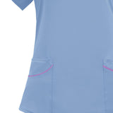 Maxbell Maxbell Women Uniform Scrub Set Nurses Day Gift Nursing Workwear for Massaging Nurse Blue M