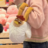 Maxbell 4xChicken Bag Adorable Lightweight Commuter Bag for Backpacking Party Shopping