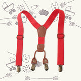 Maxbell Kids Suspenders Heavy Duty Elastic Straps Strong Metal Clips Pants Suspender