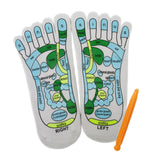 Maxbell 3xFoot Massage Socks Hosiery Reflexology Socks for Adults Unisex Women and Men