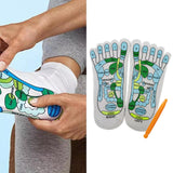 Maxbell 2xFoot Massage Socks Hosiery Reflexology Socks for Adults Unisex Women and Men