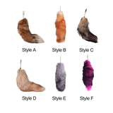 Maxbell Maxbell Faux Fur Tail Keychain Fashion Charm Handmade Bag Pendant for Car Gift Women Style A