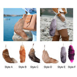 Maxbell Maxbell Faux Fur Tail Keychain Fashion Charm Handmade Bag Pendant for Car Gift Women Style A